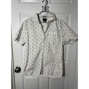 Cactus Man Nautical Sailboat Print Button-Up‎ Shirt Large
